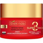 Bielenda Super Trio Retinol + Vit C + Kolagen - Интенсивно увлажняющий крем против морщин 40+, 50 мл.
