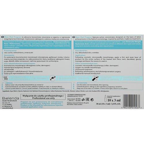 Bielenda Professional Meso Med Program Active Concentrate With Low Molecular Weight Hyaluronic Acid - Активный концентрат с низкой молекулярной массой гиалуроновой кислоты, 10 x 3 мл. — изображение 3