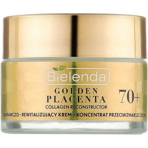 Bielenda Golden Placenta Collagen Reconstructor - Восстанавливающий крем-концентрат против морщин 70+, 50 мл.