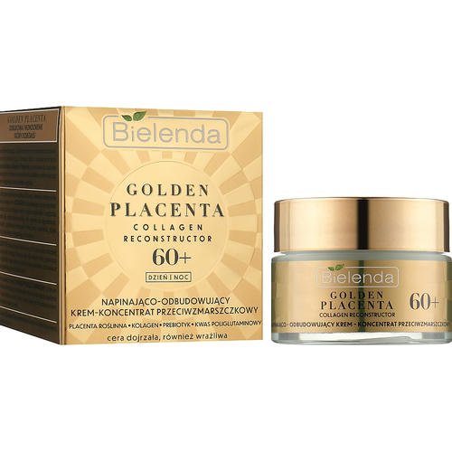 Bielenda Golden Placenta Collagen Reconstructor - Подтягивающий и восстанавливающий крем-концентрат против морщин 60+, 50 мл. — изображение 2