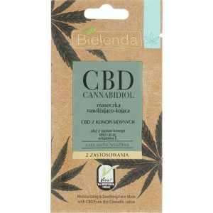 Bielenda CBD Cannabidiol Moisturizing & Soothing Mask - Маска для сухой и чувствительной кожи, 8 г.