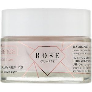 Bielenda Crystal Glow - Увлажняющий и осветляющий крем с кристаллами розового кварца, 50 мл.