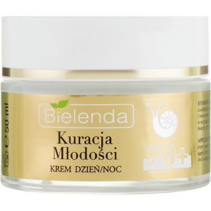 Bielenda Kuracja Mlodosci Cream 70+ - Восстанавливающий крем против морщин с муцином улитки, 50 мл.