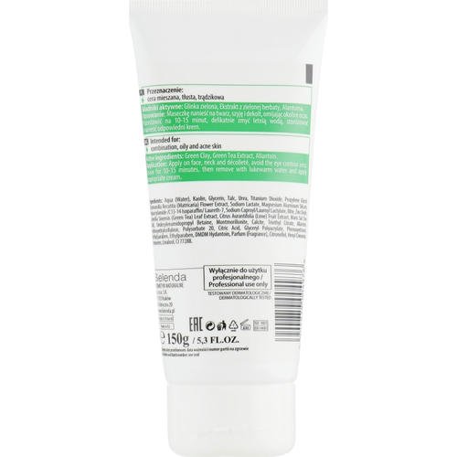 Bielenda Professional Face Program Antibacterial Face Mask with Green Clay - Антибактериальная маска для лица с зелёной глиной, 150 г. — изображение 2