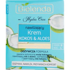 Bielenda Hydra Care Moisturizing Face Cream Coconut and Aloe Vera - Крем "Кокос и алоэ" для сухой и обезвоженной кожи, 50 мл.