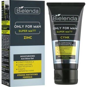 Bielenda Only For Men Super Mat Moisturizing Anti-Shine Gel - Увлажняющий гель против блеска кожи, 50 мл.