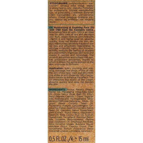 Bielenda CBD Cannabidiol - Масло увлажняющее для сухой и чувствительной кожи, 15 мл. — изображение 3