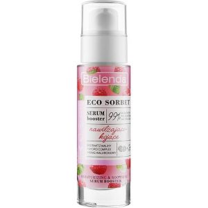 Bielenda Eco Sorbet Moisturizing & Soothing Serum Booster - Сыворотка-бустер для лица с экстрактом малины, 30 мл.