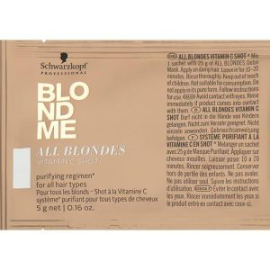 Schwarzkopf Professional Blondme All Blondes Vitamin C Shot - Концентрат витамина С для волос всех типов, 5x5 г.