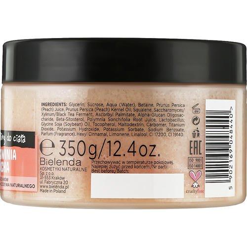 Bielenda Scrub Coctail - Разглаживающий сахарный скраб для тела "Персик и чайный гриб", 350 г. — изображение 2