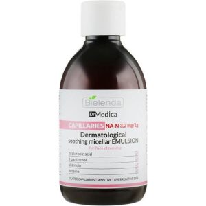 Bielenda Dr Medica Capillaries Dermatological Soothing Micellar Emulsion For Face Cleansing - Дерматологическая эмульсия, уменьшающая покраснения, гипоаллергенная, 250 г.