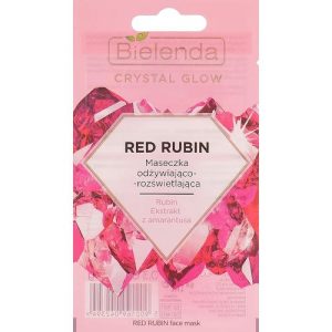Bielenda Crystal Glow Red Rubin - Питательная и осветляющая маска для лица, 8 г.