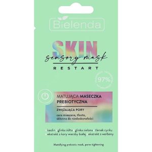 Bielenda Skin Restart Sensory Mattifying Prebiotic Mask (пробник) - Матирующая маска для лица с пребиотиками, сужающая поры, 8 г.