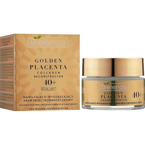 Bielenda Golden Placenta Collagen Reconstructor - Увлажняющий и разглаживающий крем против морщин 40+, 50 мл. — изображение 3