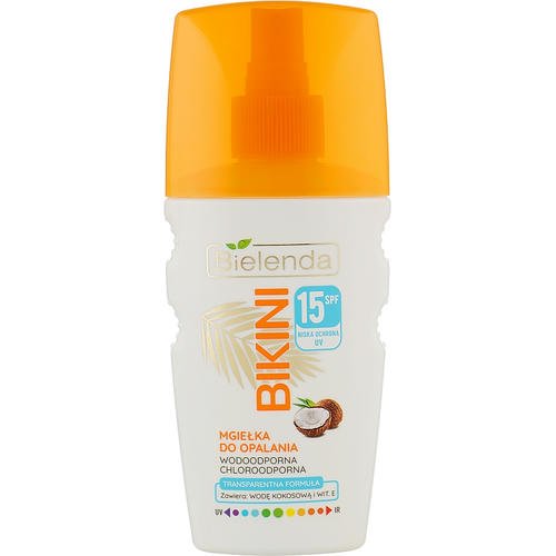 Bielenda Bikini Tanning Mist SPF 15 - Кокосовый спрей для лица и волос, 150 мл.