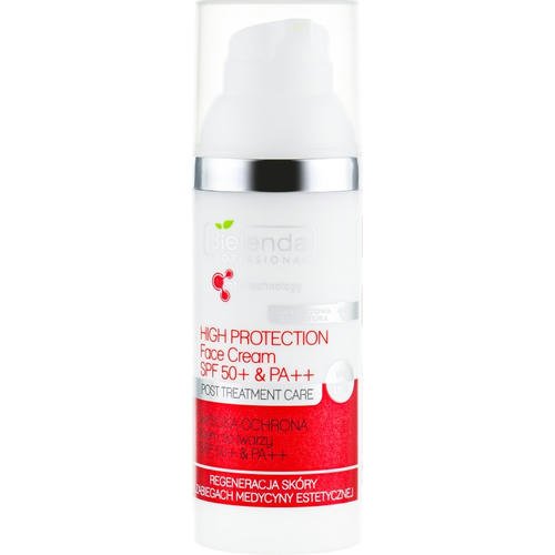 Bielenda Professional Post Treatment Care High Protection Face Cream SPF 50+ & PA++ - Крем для лица с SPF 50+ & PA++, 50 мл.