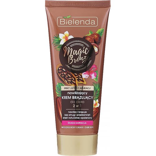 Bielenda Magic Bronze 2in1 Moisturizing Bronze Cream For Dark Skin - Бронзирующий увлажняющий крем для тела, 200 мл. — изображение 3