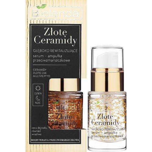 Bielenda Golden Ceramides Ampoule Serum - Восстанавливающая сыворотка с золотыми керамидами и мультипептидами, 15 мл. — изображение 2