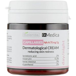 Bielenda Dr Medica Capillaries Dermatological Redness Reducing Cream - Дерматологический крем, уменьшающий покраснения, гипоаллергенный, 50 мл.