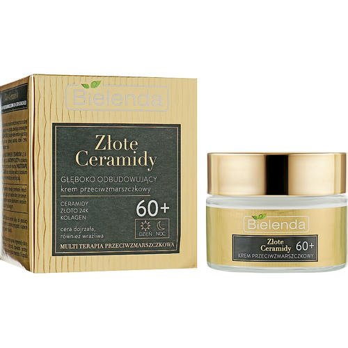 Bielenda Golden Ceramides Anti-Wrinkle Cream 60+ - Глубоко восстанавливающий крем от морщин 60+, 50 мл. — изображение 2