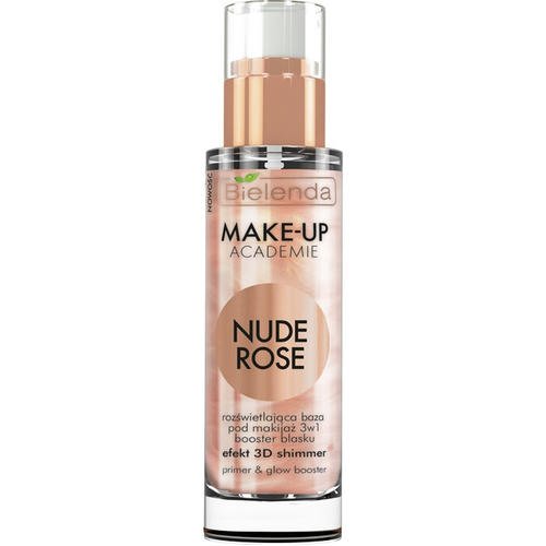 Осветляющая основа для макияжа 3в1 - Bielenda Make-Up Academie Nude Rose, 30 г.