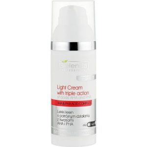 Bielenda Professional Face Program Light Cream With Triple Action - Легкий крем тройного действия с кислотами AHA и PHA, 100 мл.