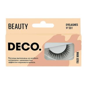 Накладные ресницы `DECO.` FAUX MINK с эффектом норки №301