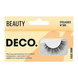 Накладные ресницы `DECO.` FAUX MINK с эффектом норки №305
