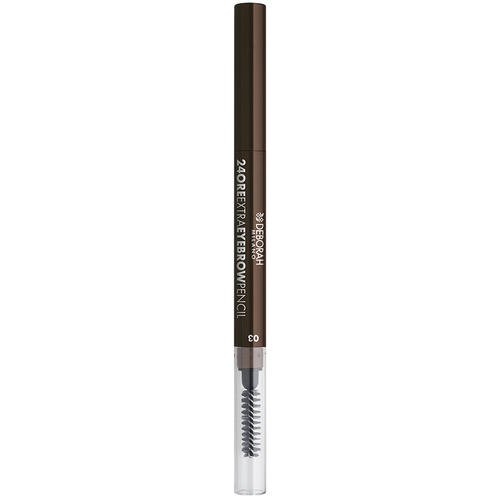 Карандаш для бровей `DEBORAH` 24ORE EXTRA EYEBROW PENCIL стокий тон 03 темный — изображение 3