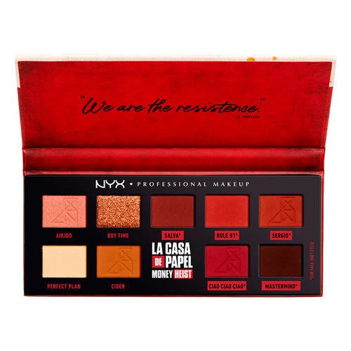 Палетка теней для век `NYX PROFESSIONAL MAKEUP` LA CASA DE PAPEL MONEY HEIST тон 01 (9 оттенков) — изображение 2