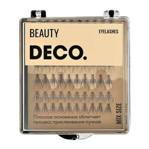 Пучки ресниц `DECO.` с плоским основанием (mix size)