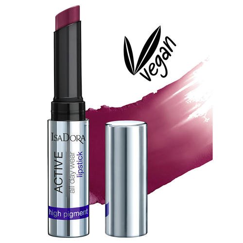 Помада для губ `ISADORA` ACTIVE ALL DAY WEAR LIPSTICK стойкая матовая тон 13 grape nectar — изображение 2