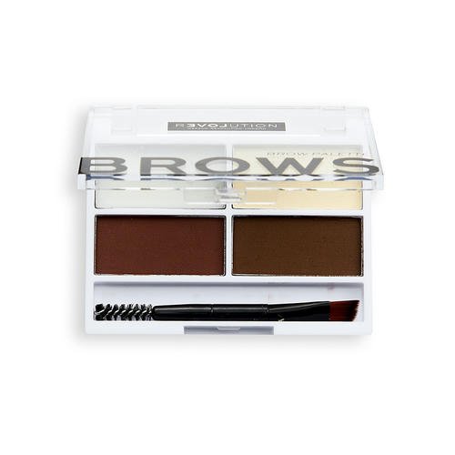 Набор для бровей `REVOLUTION` `RELOVE` BROWS BROW PALETTE тон medium