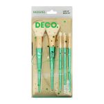 Набор кистей для макияжа `DECO.` GREEN COUTURE в чехле 5 шт