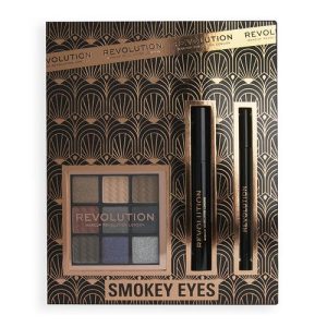 Набор декоративной косметики `REVOLUTION` SMOKEY EYES (палетка теней для век, тушь для ресниц, карандаш для глаз)