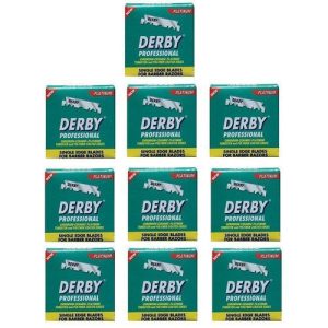 Derby Professional Single Edge Blades - Сменные лезвия для бритья Половинки 10 упаковок по 100 шт