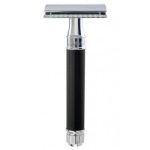 Edwin Jagger DE86RC14BL - Т-образный станок для бритья Хром Резиновое покрытие