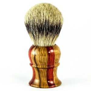 Metzger Olive/Orange wood Sb-11251 - Помазок для бритья Барсучий ворс