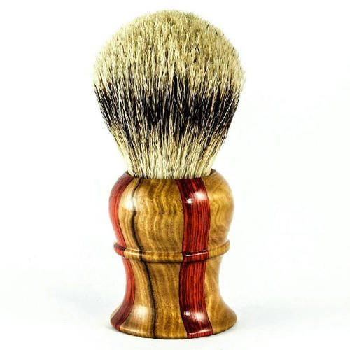 Metzger Olive/Orange wood Sb-11251 - Помазок для бритья Барсучий ворс