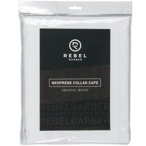 Rebel Barber Crystal White - Пеньюар с неопреновым воротником