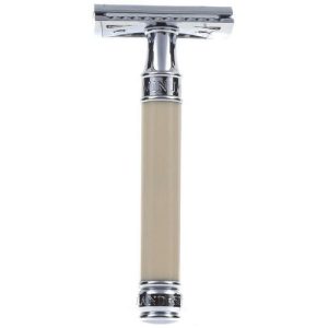 Edwin Jagger Imitation Ivory DE87BL - Т-образный станок для бритья Слоновая кость Хром
