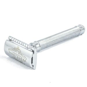 Metzger Chromed Db-14530 - Безопасная бритва с двойным лезвием и латунным основанием