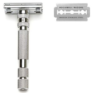 Rockwell Model T - Т-образная бритва Белый хром