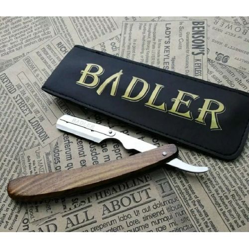 Badler - Бритва шаветт с деревянной ручкой и чехлом — изображение 3