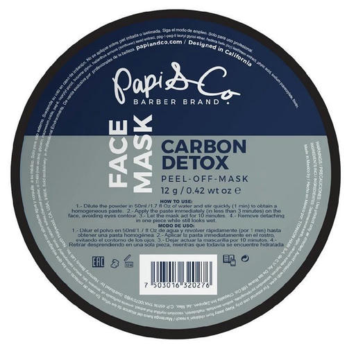Papi & Co Carbon Detox Mask - Очищающая и питающая маска для лица 12 гр