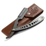 Rebel Barber Predator Black - Опасная бритва со сменным лезвием с кожаным чехлом