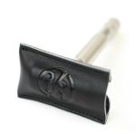 Rockwell - Чехол для лезвия Т-образной бритвы защитный Черная кожа