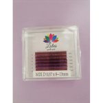 Ресницы Lotus mix фиолетовые D 0.07 8-13мм 6 полос