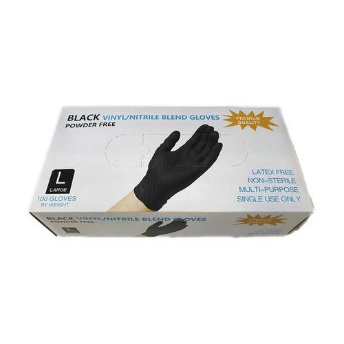Перчатки нитрил-винил Wally Plastic L черные — изображение 4