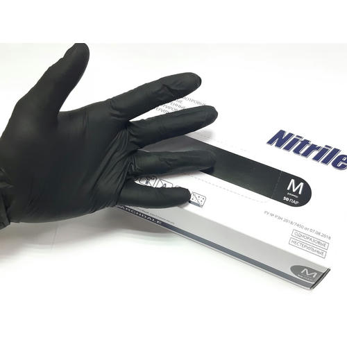 Перчатки нитрил Nitrile XS черные — изображение 3
